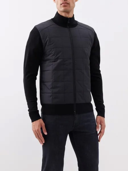 Kelbrook кардиган из мериносовой ткани со стеганой передней частью и молнией Belstaff, черный