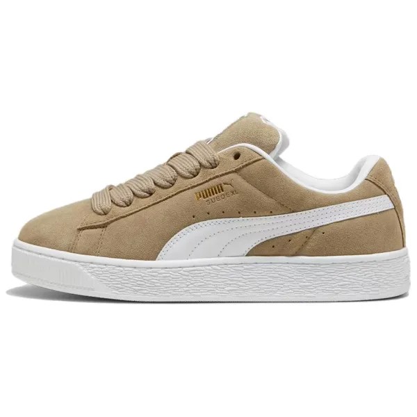 Кроссовки Puma Suede XL Skateboarding Shoes Unisex Low-top Khaki/white, хаки