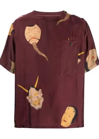 Uma Wang рубашка с накладным карманом и принтом