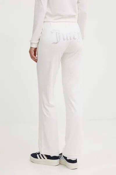 Велюровые спортивные штаны TINA TRACKPANTS Juicy Couture, белый