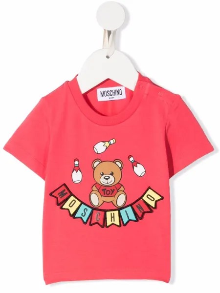 Moschino Kids футболка Teddy Bear с логотипом