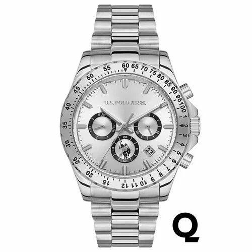 Наручные часы U.S. POLO ASSN. Часы наручные мужские U.S. POLO ASSN. USPA1052-02, Кварцевые, 42 мм, серебряный
