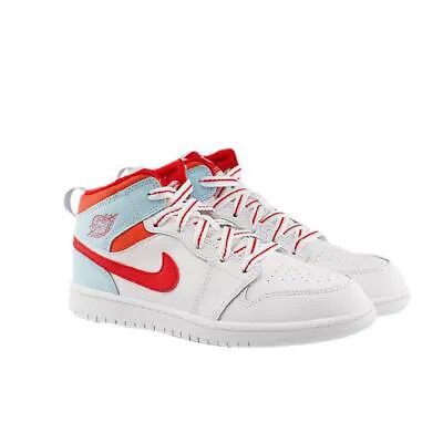 Кроссовки Little Kids Jordan 1 Mid White/University Red (640737 104) — 12