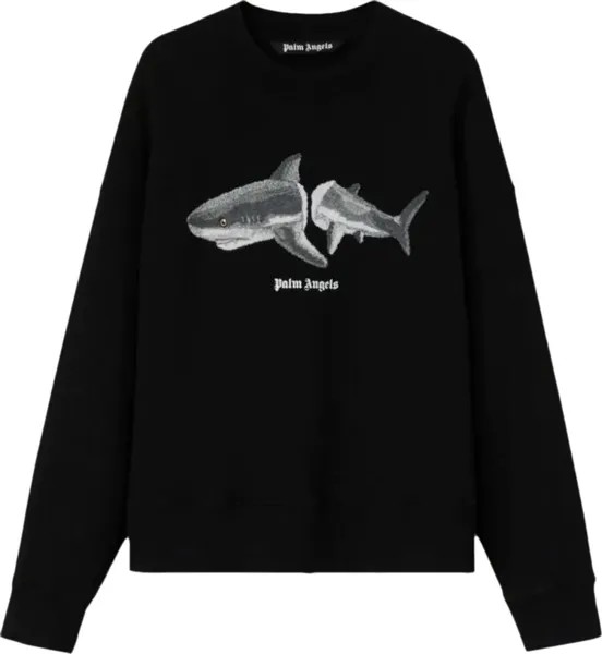 Толстовка Palm Angels Shark Crew 'Black', черный