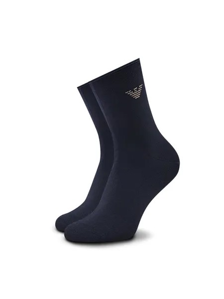 Высокие женские носки Emporio Armani, синий
