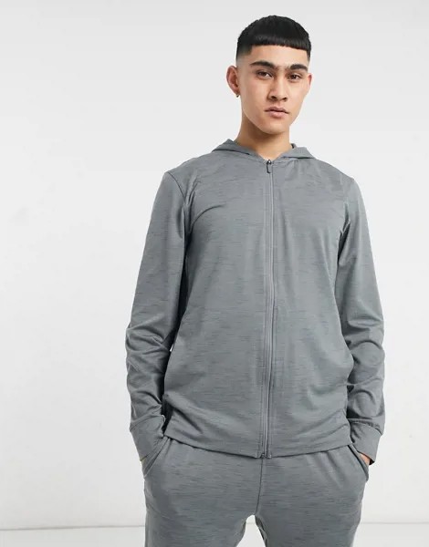 Худи серого цвета Nike Yoga-Серый