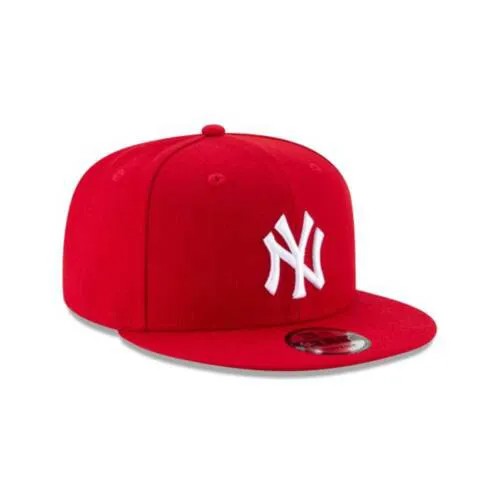 Мужская регулируемая кепка New Era 9Fifty New York Yankees Basic Scarlet красная 11941921