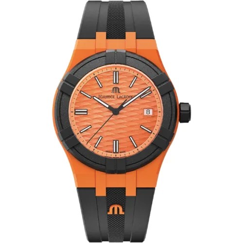 Наручные часы Maurice Lacroix Maurice Lacroix Aikon, оранжевый, черный