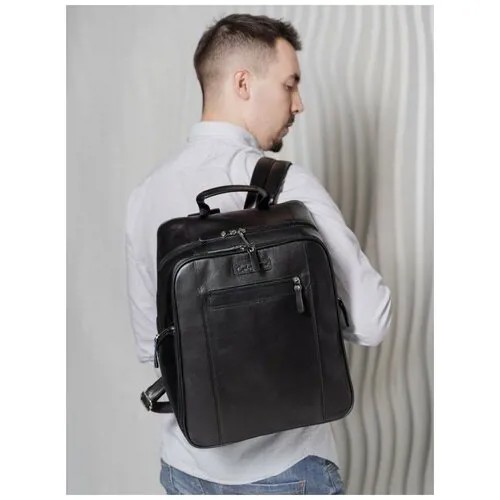 Кожаный мужской рюкзак Carlo Gattini Cossira 3048-01 Черный