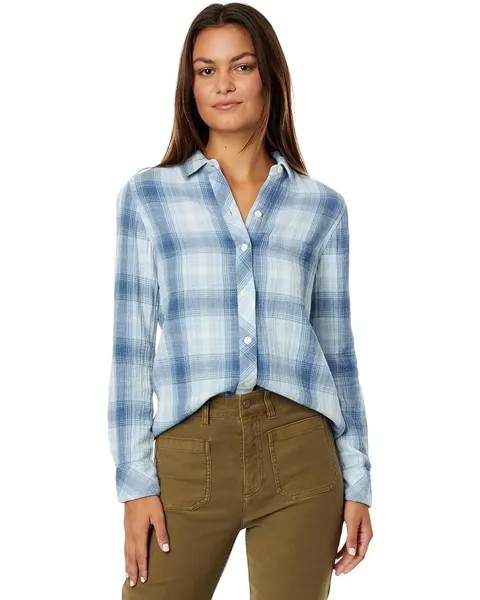 Рубашка Faherty Malibu Shirt, цвет Indigo Plaid