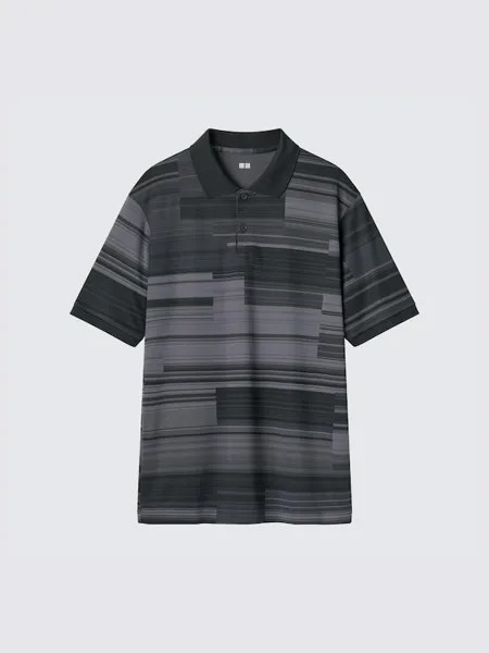 Рубашка поло dry-ex кей нисикори Uniqlo, черный