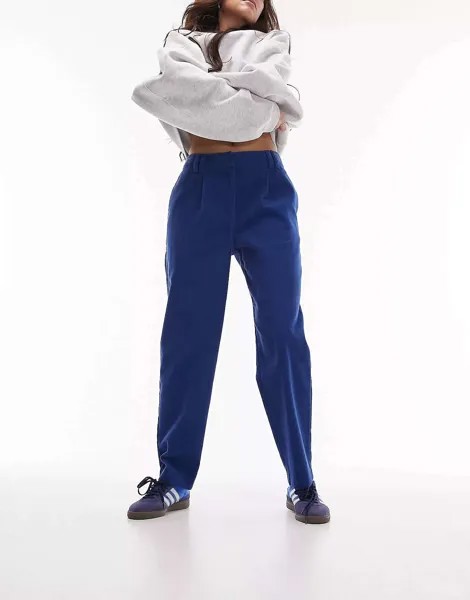 Синие вельветовые брюки Topshop