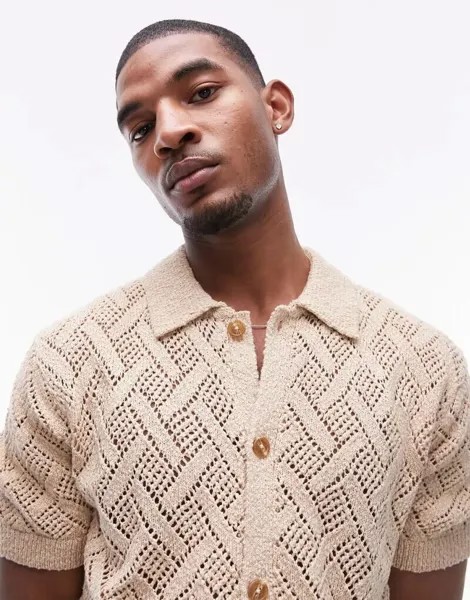 Рубашка крючком на пуговицах Topman