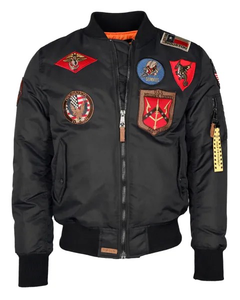 Куртка TOP GUN Bomberjacke im Pilotenstil mit Patches TG20191053, черный