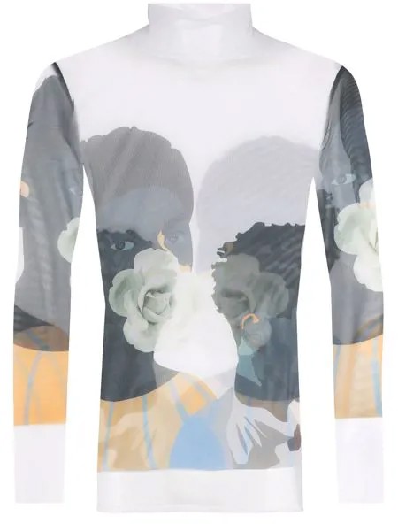 Orange Culture футболка Flower Dad с длинными рукавами