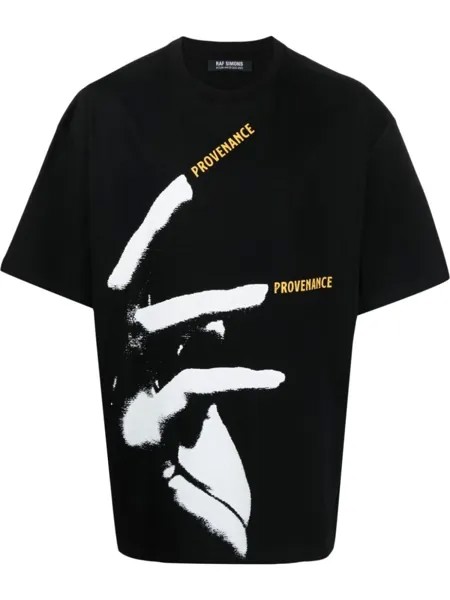 Raf Simons футболка с принтом Oversized Nails, черный