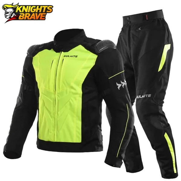 Мотоциклетная куртка SULAITE, мужские мотоциклетные брюки, летняя Chaqueta, мотоциклетная дышащая куртка для гонок, мотоциклетная Защитная куртка