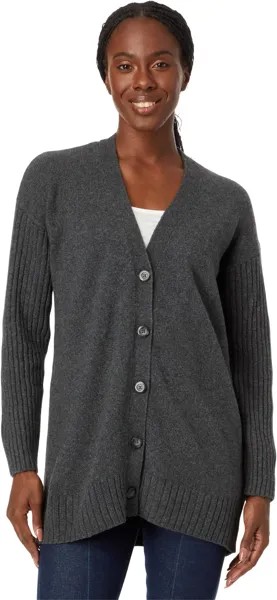Свитер Petite The Essential Cocoon Cardigan Sweater L.L.Bean, цвет Medium Charcoal Heather