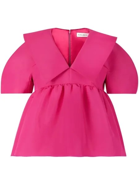 Nina Ricci топ с V-образным вырезом, розовый