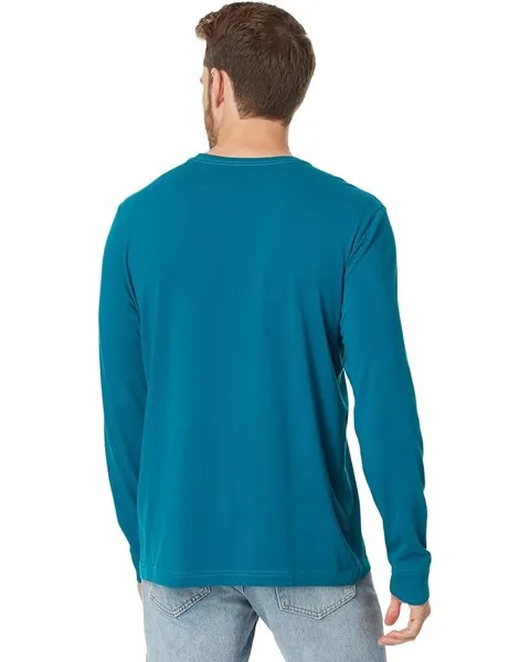 Футболка Life is Good Log On Bonfire Long Sleeve Crusher-Lite Tee, цвет Mallard Green