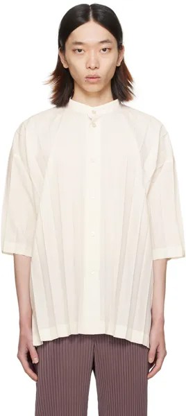 Рубашка Off-White Edge Homme Plisse Issey Miyake, цвет White