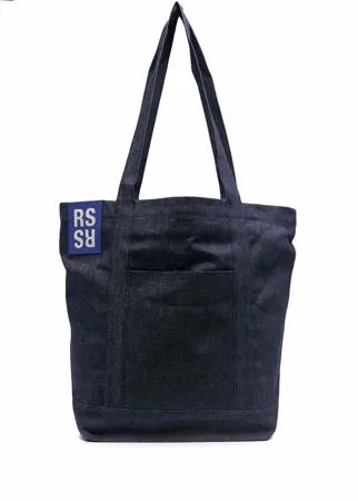 Raf Simons джинсовая сумка-тоут с нашивкой-логотипом