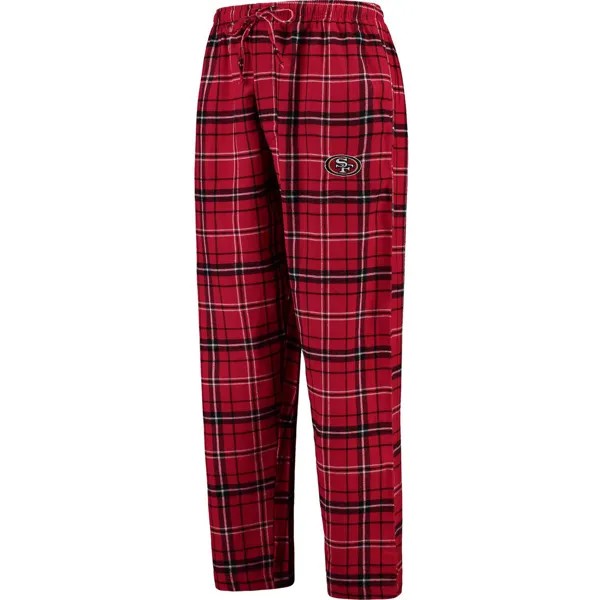 Мужские фланелевые пижамные брюки в клетку Concepts Sport Scarlet San Francisco 49ers Ultimate