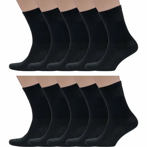 Носки Dr. Feet, комплект, 10 пар, размер 25, черный