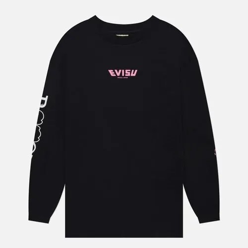 Женский лонгслив Evisu Daruma Slogan Printed чёрный, Размер M