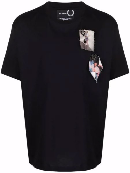 Raf Simons X Fred Perry футболка с нашивками