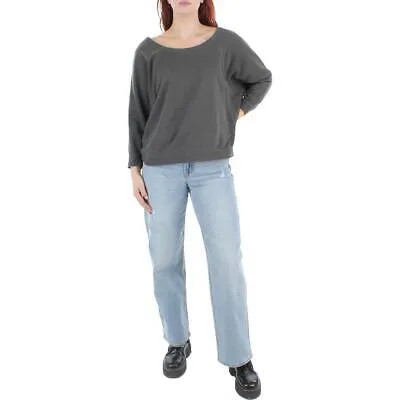 Женский серый вязаный укороченный пуловер Enza Costa M BHFO 2659