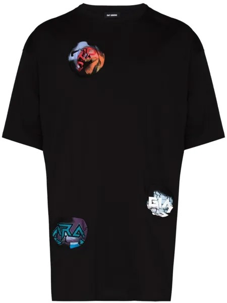 Футболка оверсайз Pocket Holes Raf Simons, черный