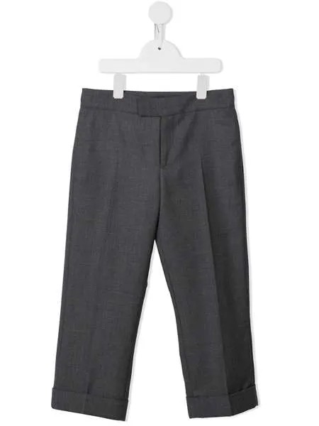 Thom Browne Kids твиловые брюки Super 120s
