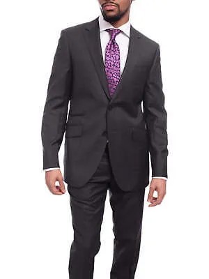 Мужской костюм Napoli Slim Fit серого цвета в клетку с оконным стеклом Super 150s из 100% итальянской шерсти