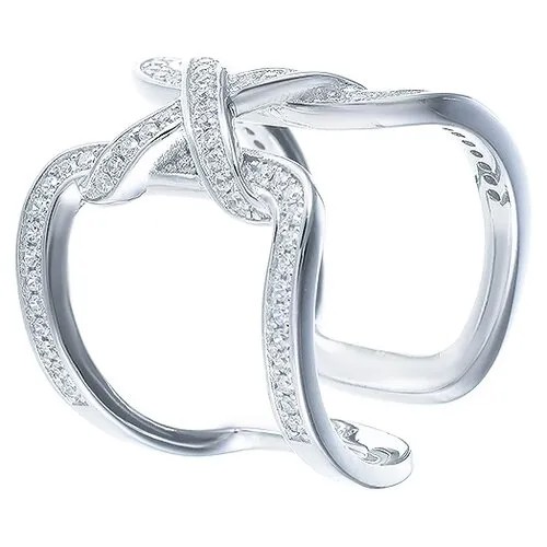 Кольцо ELEMENT47 серебро, 925 проба, фианит, размер 17.25, бесцветный