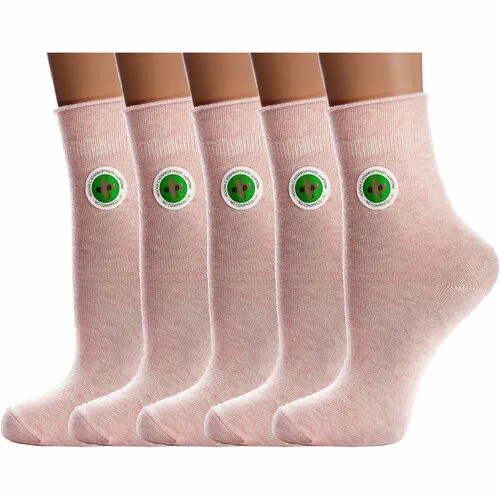 Носки PARA socks, 5 пар, размер 25, розовый