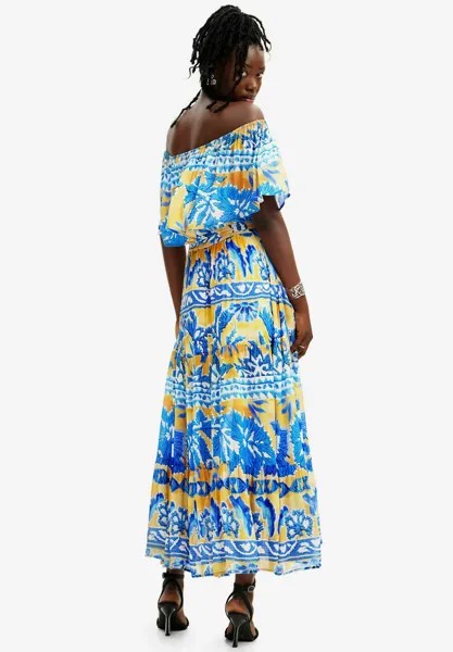 Designed By Stella Jean Desigual, Длинное платье Desigual, синее