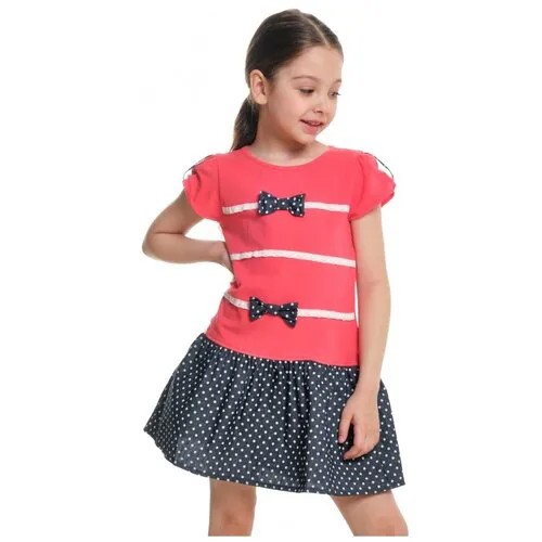 Платье Mini Maxi, модель 2878, цвет коралловый, размер 110