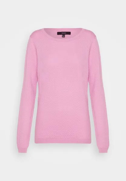 Вязаный свитер VMCARE STRUCTURE LS O-NECK GA NOOS Vero Moda, цвет pastel lavender