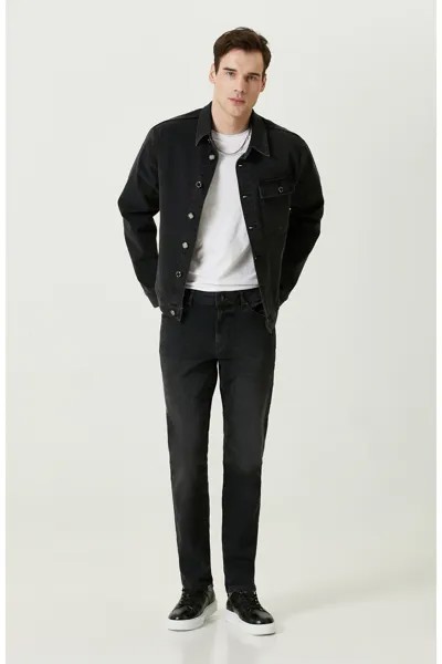 Джинсовые брюки антрацитового цвета с 5 карманами Network, серый