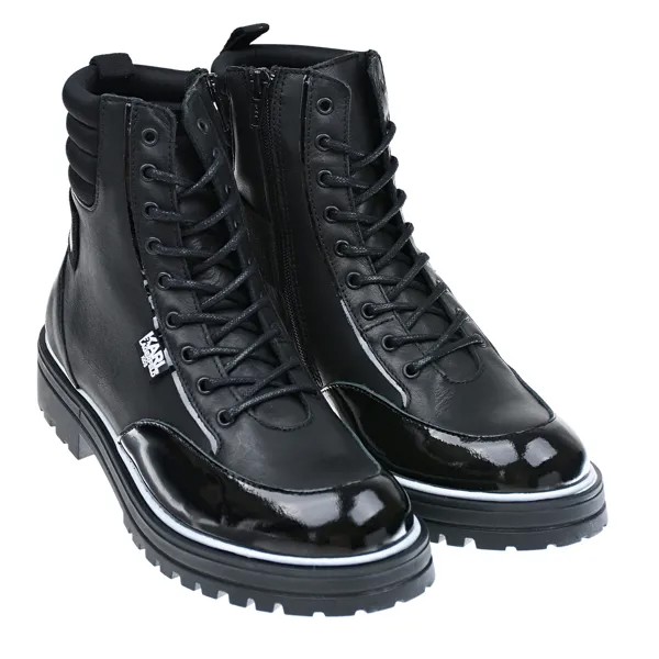 Черные ботинки с логотипом Karl Lagerfeld kids детские