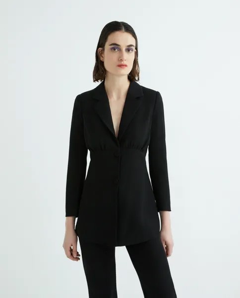 Женский однотонный пиджак с длинными рукавами Yas, черный