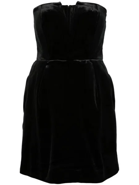 Roland Mouret бархатное платье мини, черный