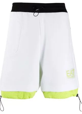 Ea7 Emporio Armani многослойные спортивные шорты с логотипом