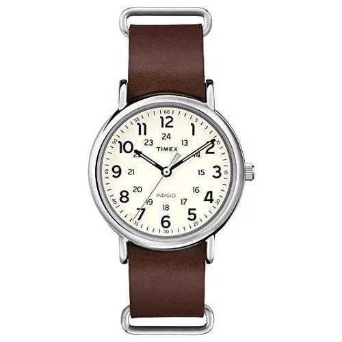 Наручные часы TIMEX Weekender, серебряный, коричневый