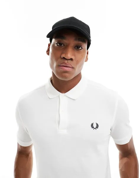 Белая однотонная рубашка-поло унисекс Fred Perry
