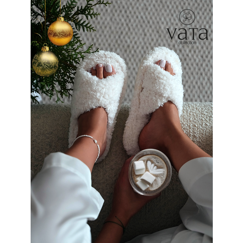 Тапочки VATA collection, размер 36-37, белый