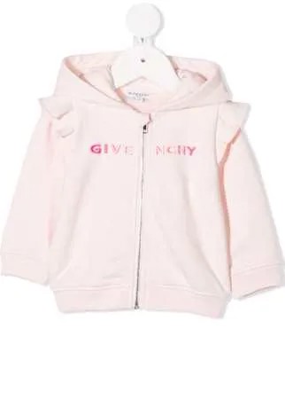 Givenchy Kids худи на молнии с вышитым логотипом