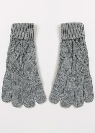 Трикотажные перчатки с узором 