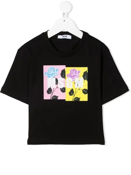 MSGM Kids футболка с логотипом